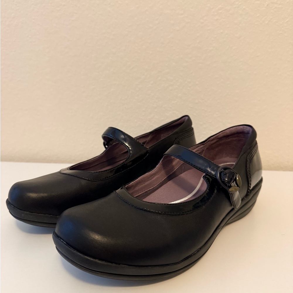 Dansko Misty Mary Jane Black Leather Flats EU 41